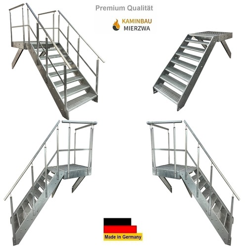 Stahltreppe verzinkt stufen - stahltreppe,