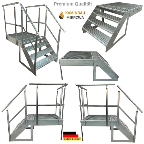 Stahltreppe verzinkt stufen - 4,