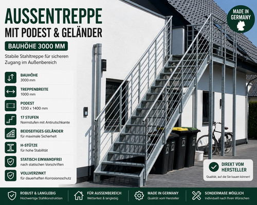 Stahltreppe außentreppe m - außentreppe,