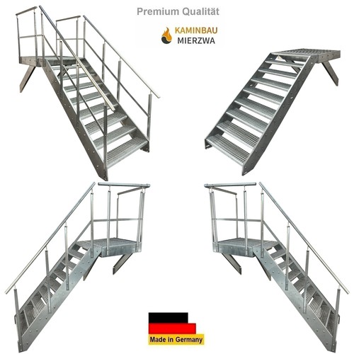 Stahltreppe verzinkt stufen - stahltreppe, 9