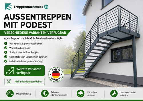 Außentreppe stahl mit - außentreppe,